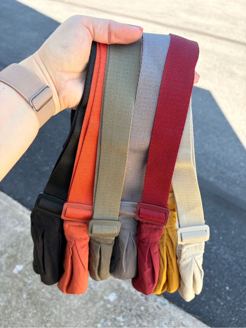 Nylon Half Moon Crossbody Bag